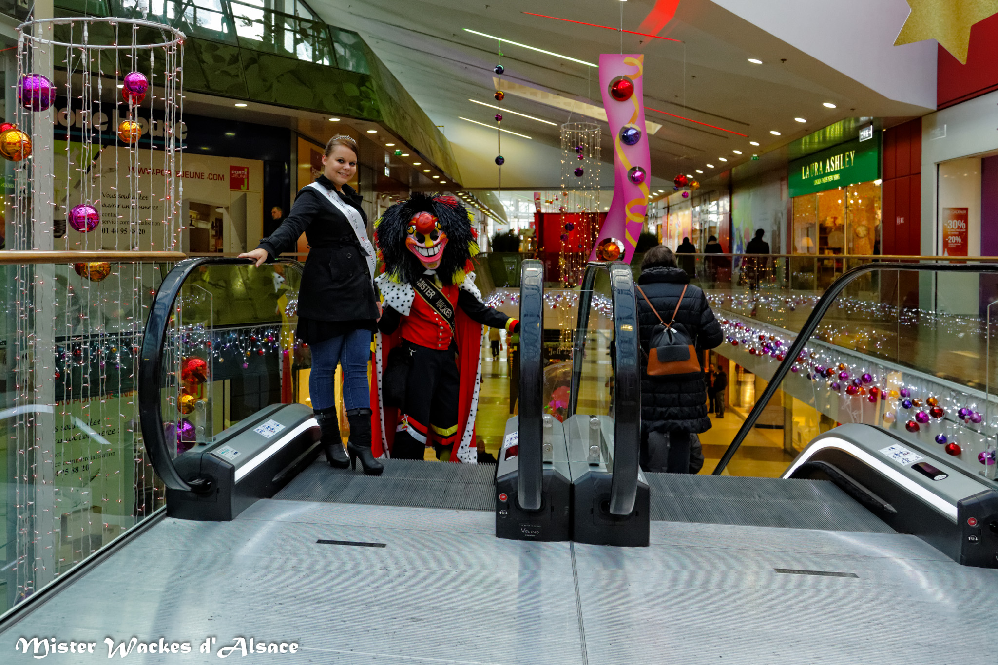 Téléthon Mulhouse 2013, Mister Wackes d’Alsace au Centre Commercial Porte Jeune