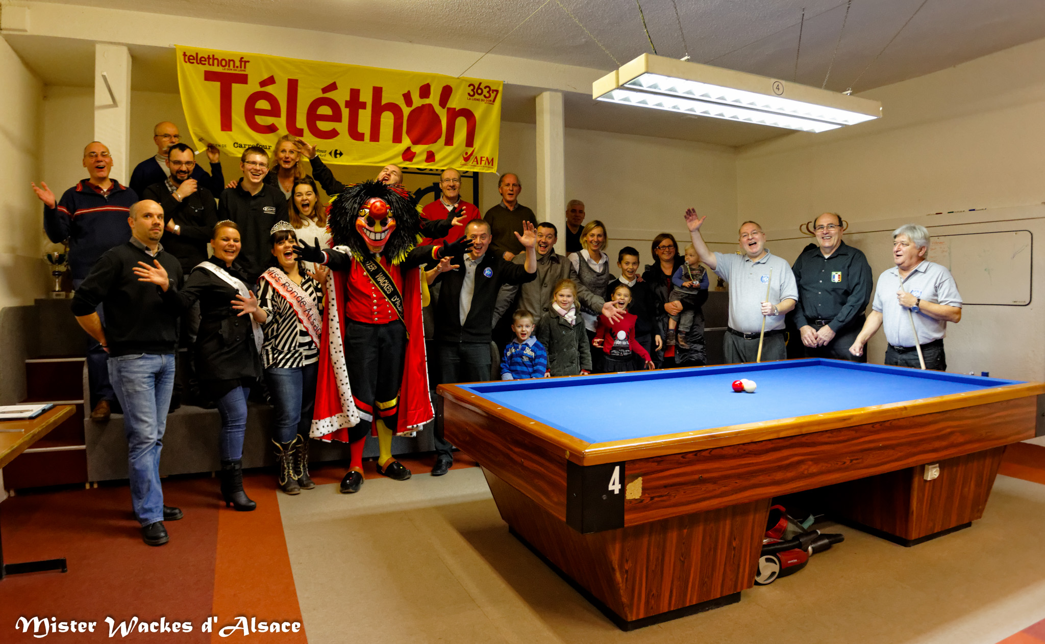 Téléthon Mulhouse 2013, le FCM billard lance le défi d’atteindre 4000 points en 24h en faisant appel aux joueurs de la région