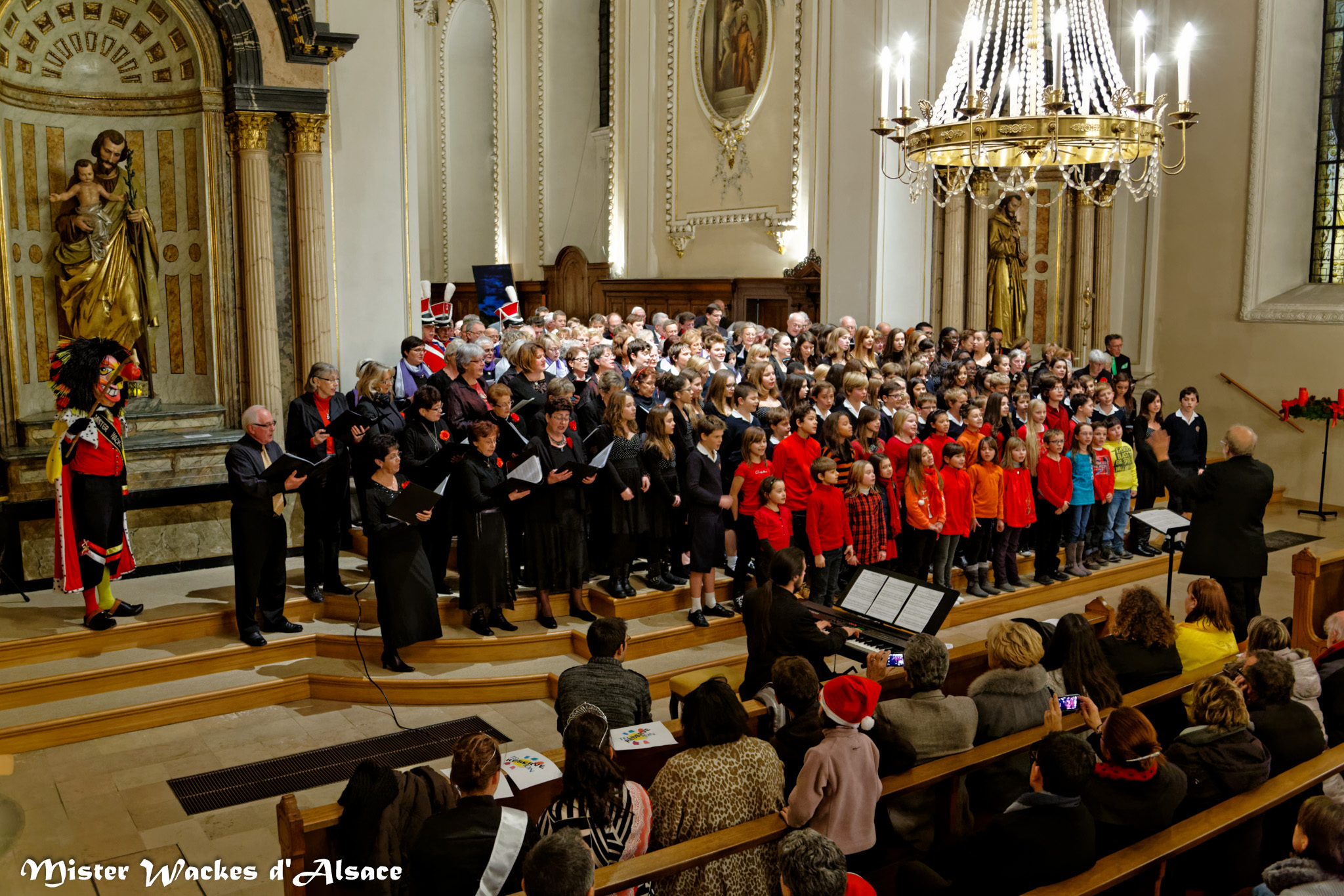 Téléthon Mulhouse 2013, concert donné à l’Eglise Sainte Marie. Participation de 9 chorales sous la direction de Jean-Michel Schmitt