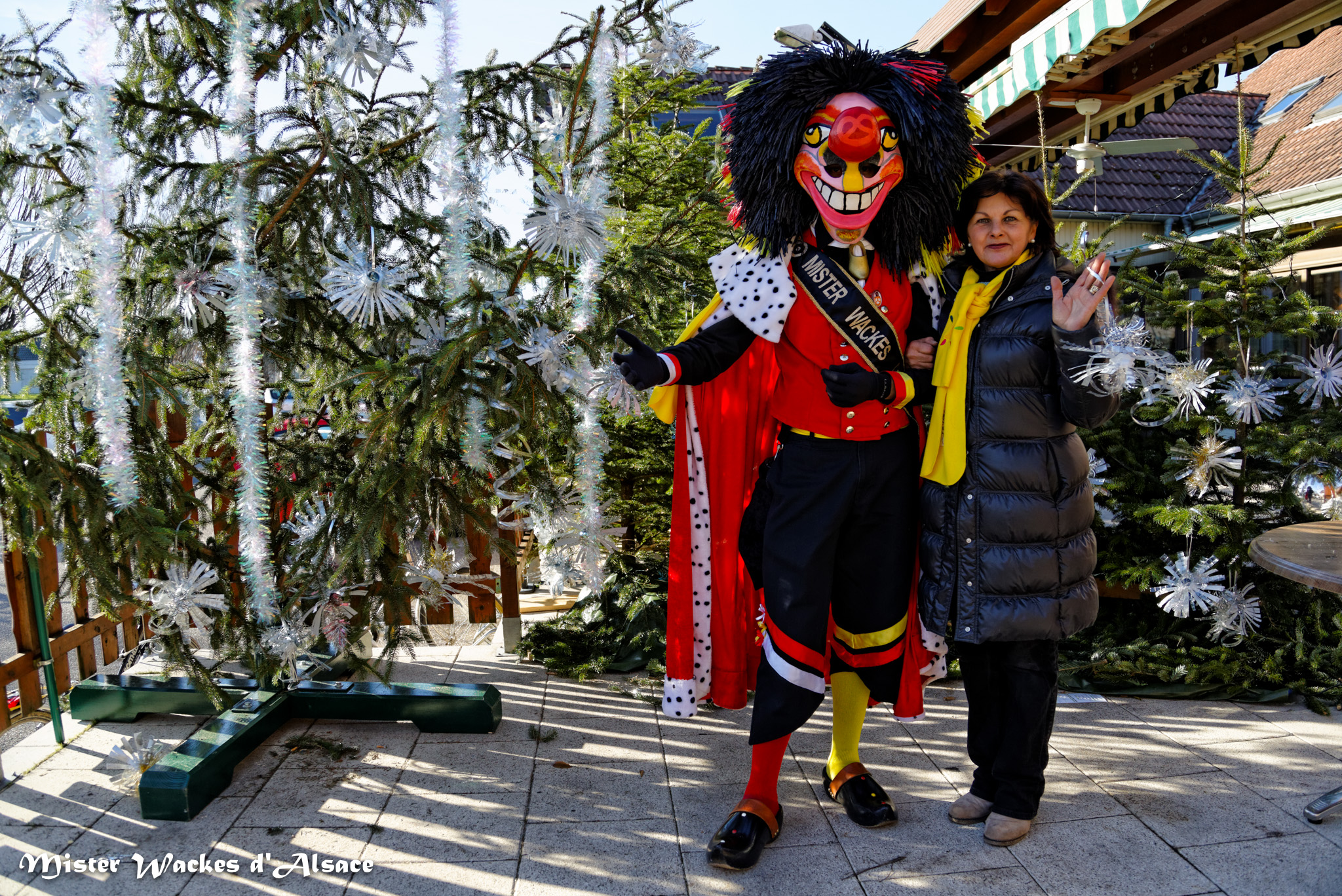 Téléthon Mulhouse 2013, Squash 3000, décoration des sapins de Noël avec des fleurs de lait