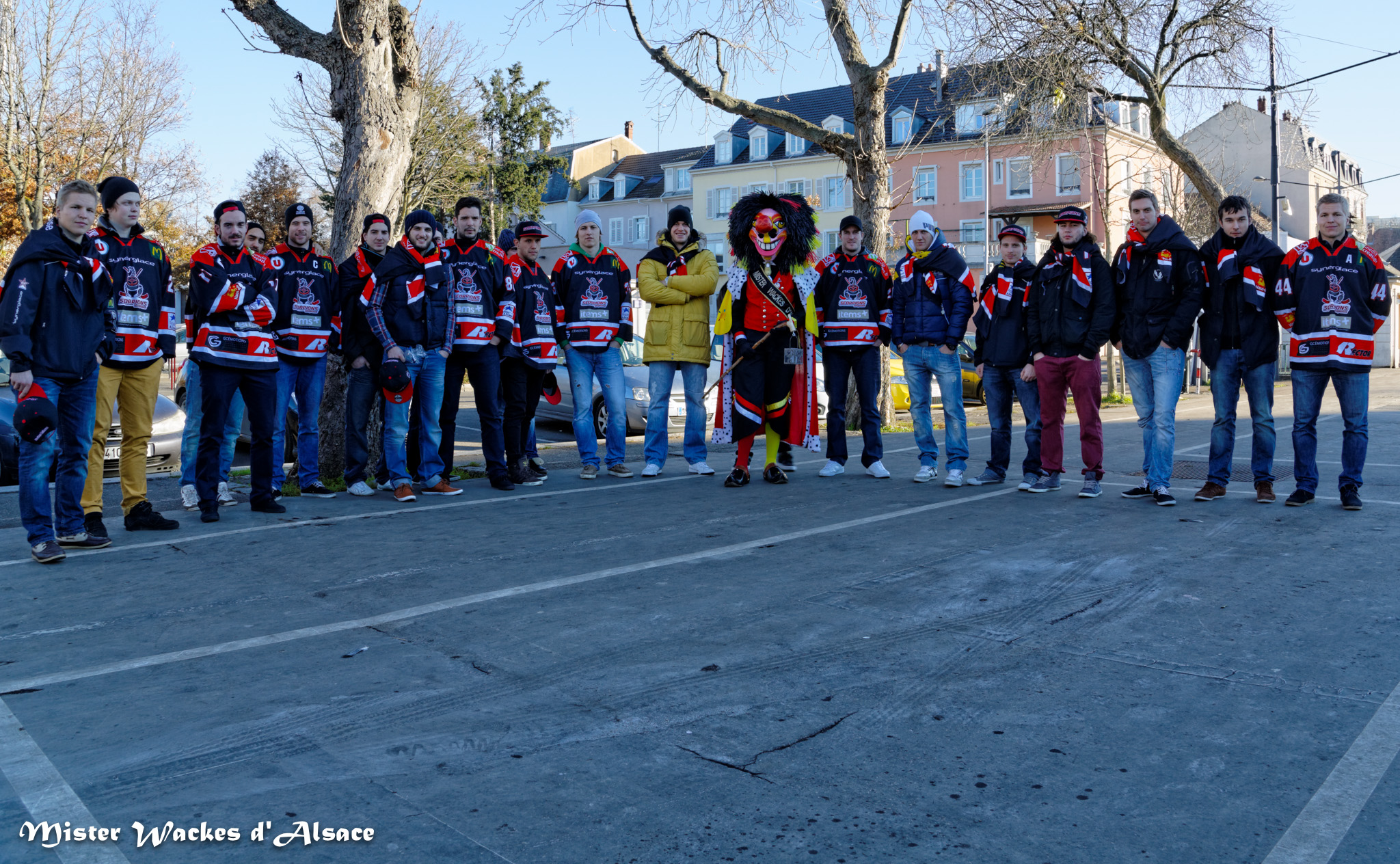 Téléthon Mulhouse 2013, les Scorpion de Mulhouse, Mister Wackes d’Alsace est un fervant supporter de cette équipe prestigieuse