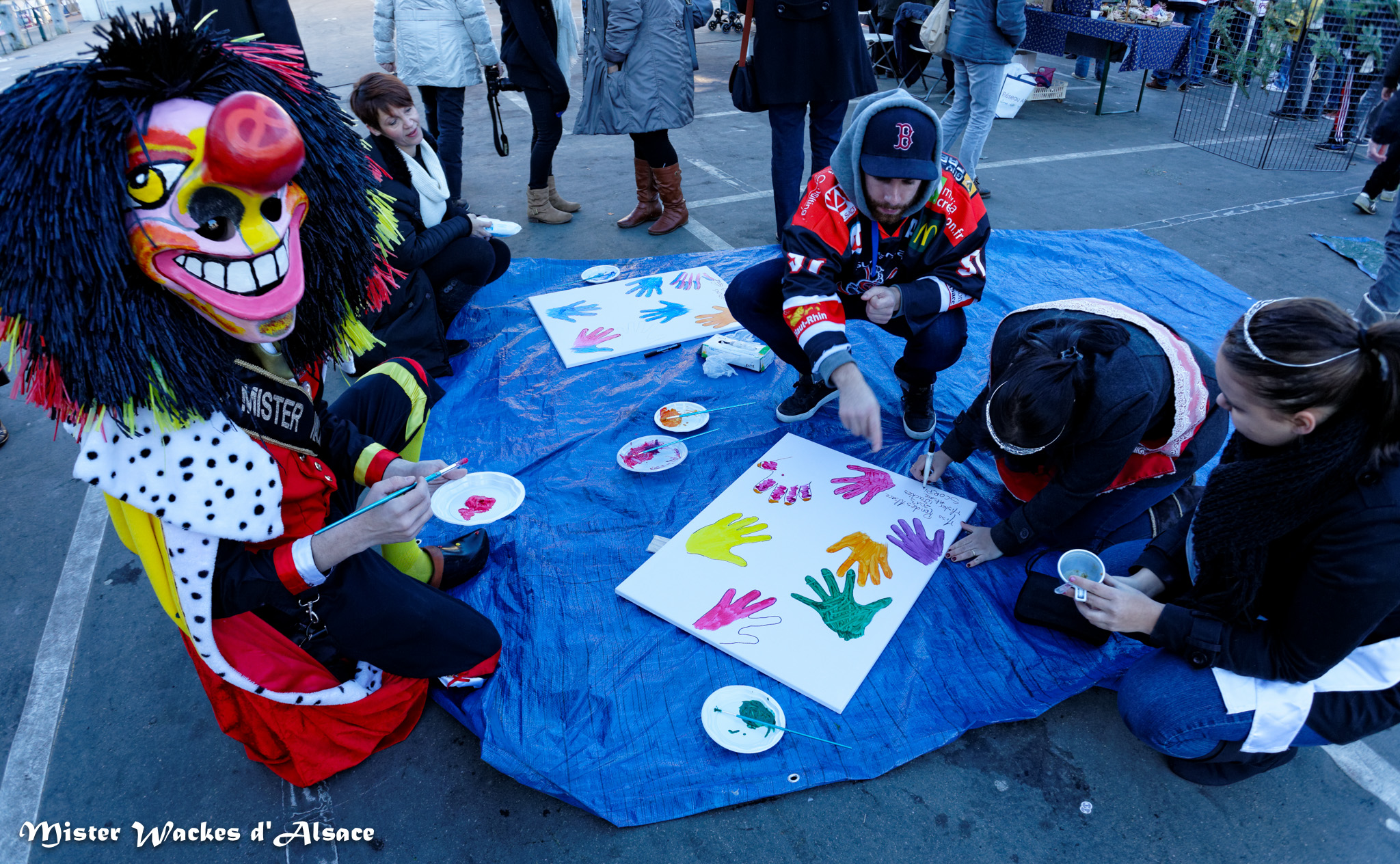 Téléthon Mulhouse 2013, Mister Wackes d’Alsace avec ses amis les Scorpions de Mulhouse