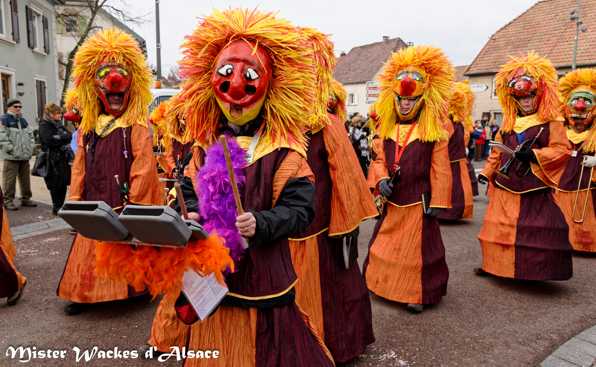 Carnaval de Guewenheim avec les Spatzawaggis, guggen musik de Roderen