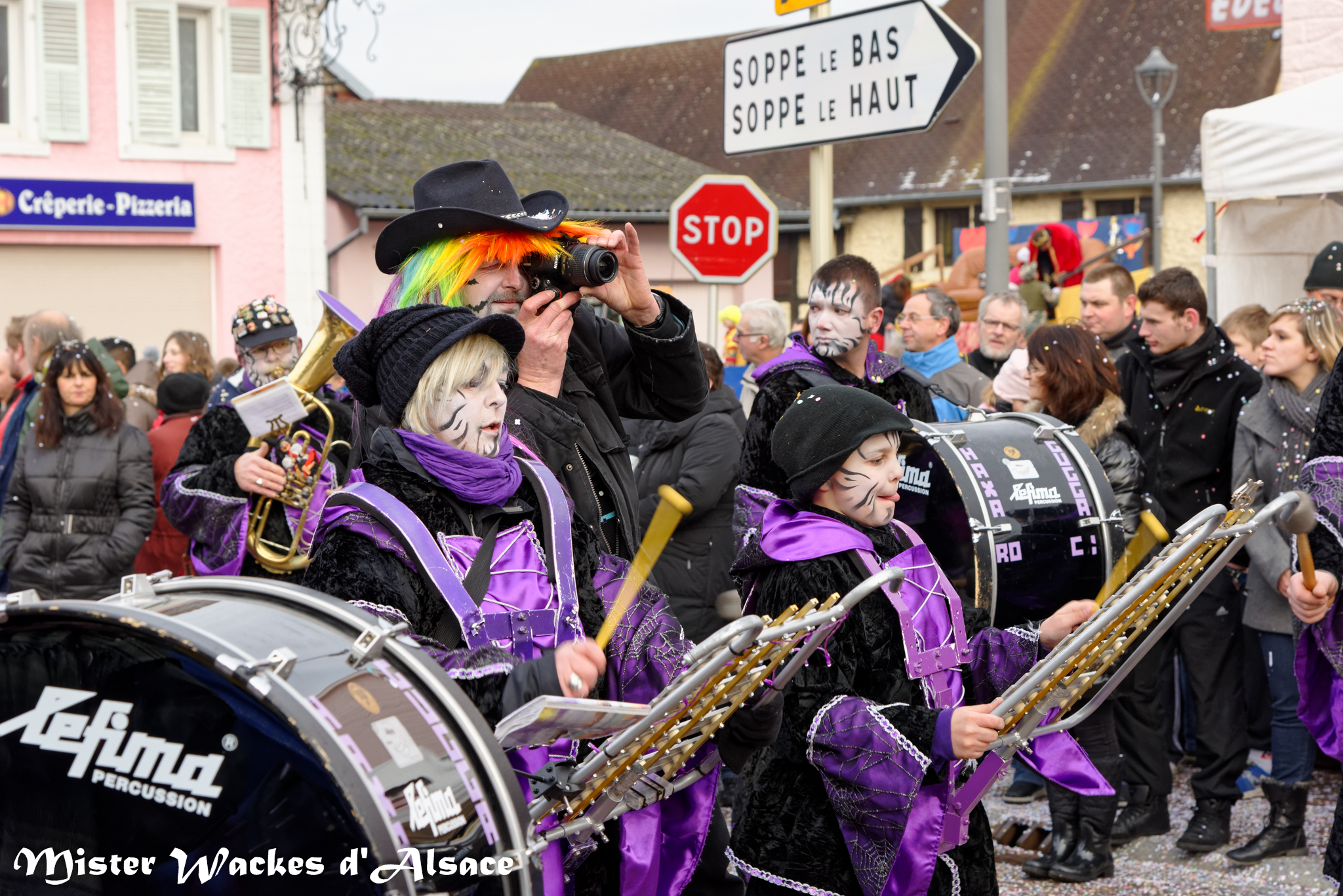 Carnaval de Guewenheim 2015 avec la Haxa Gugga, guggen musik de Rouffach