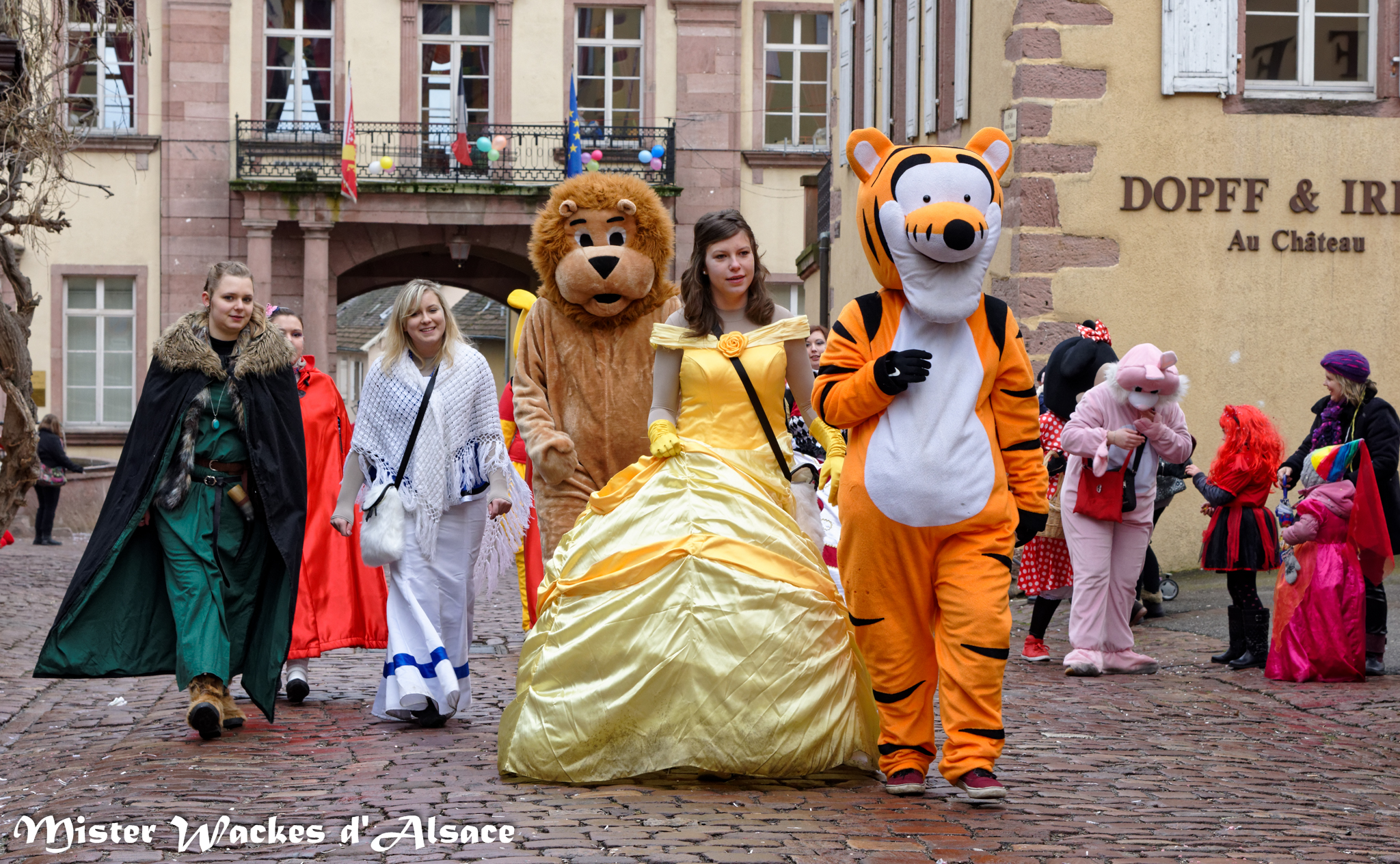 Carnaval de Riquewihr 2015 avec les Ried Wagges Band de Hilsenheim