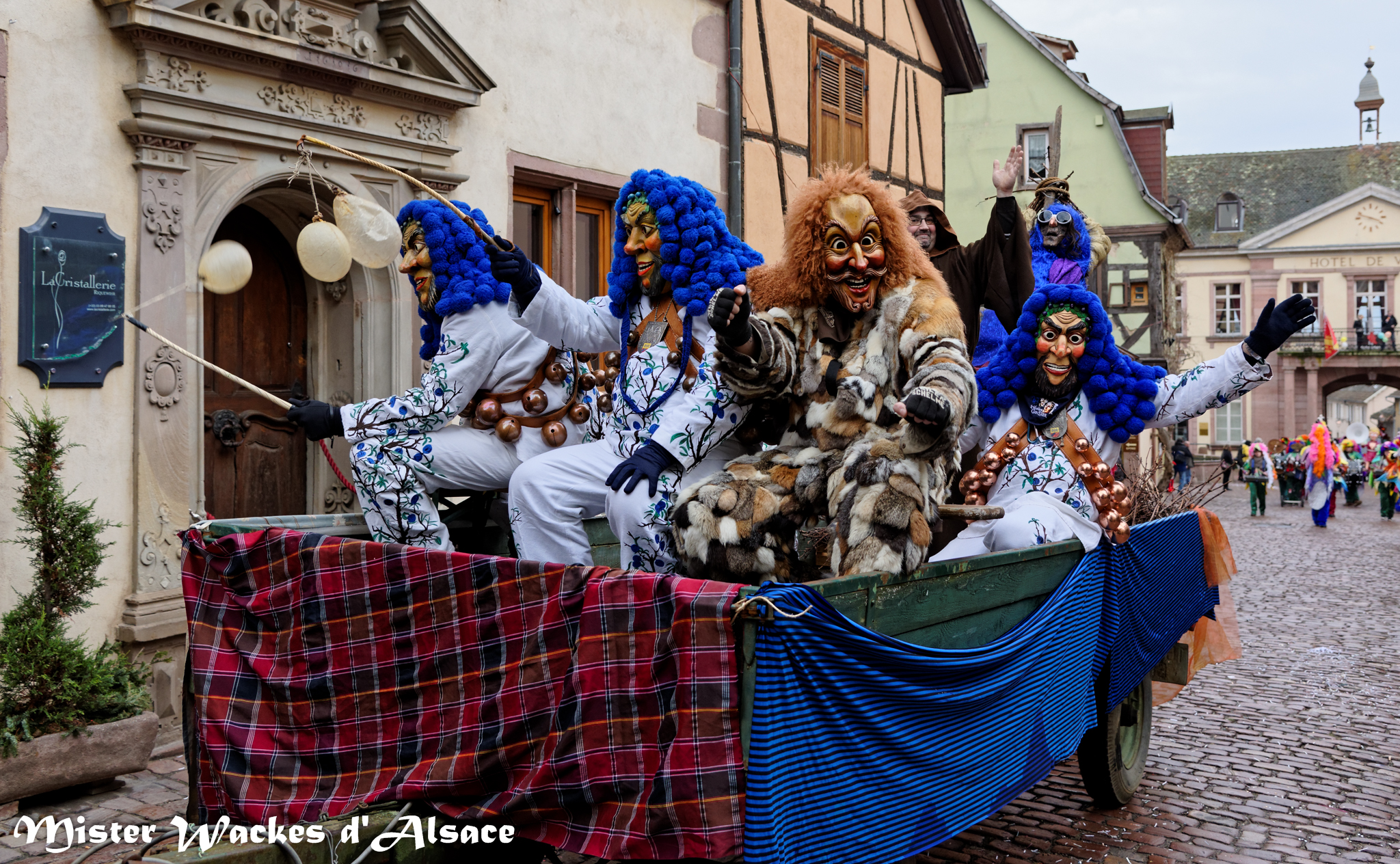 Carnaval de Riquewihr 2015 avec les Weiler Schelme et les les Schlehengeister du Narrenzunft AHA Weil der Stadt