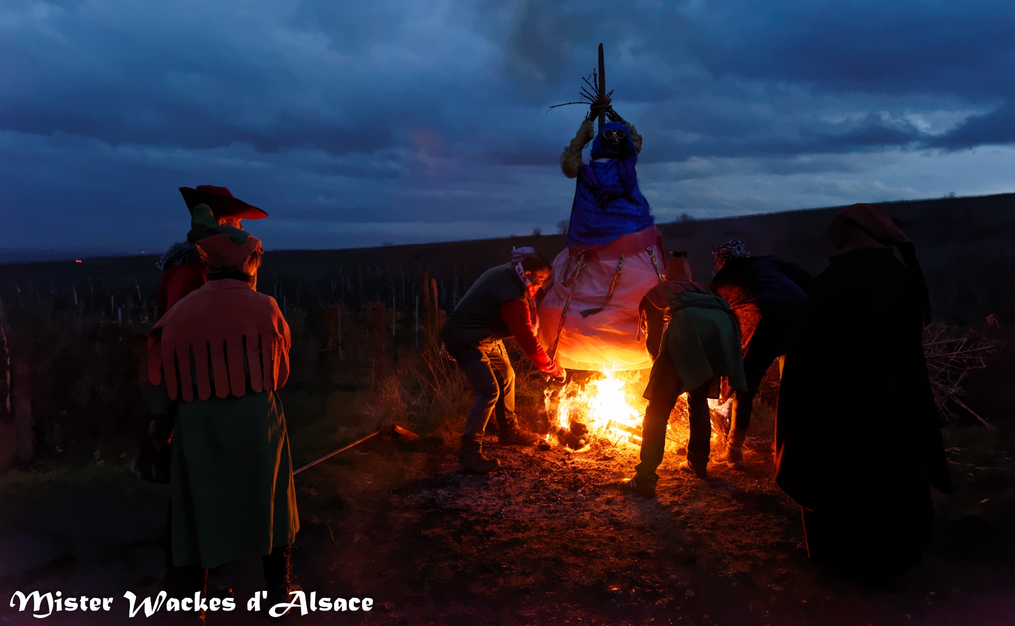 Carnaval de Riquewihr 2015 - La crémation de la Sorcière