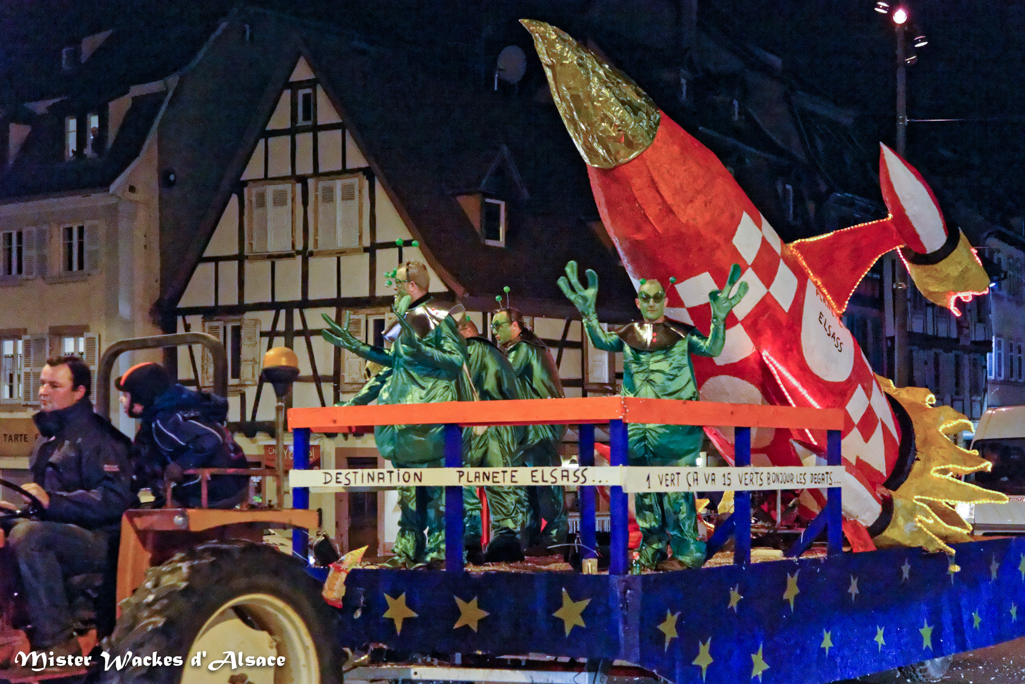 Carnaval nocturne de Sélestat et le char Spitz