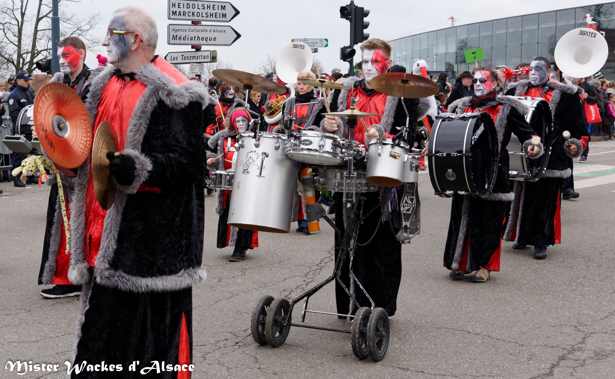 Carnaval de Sélestat 2015 avec la gugga musique Les Romliestoss de Lièpvre