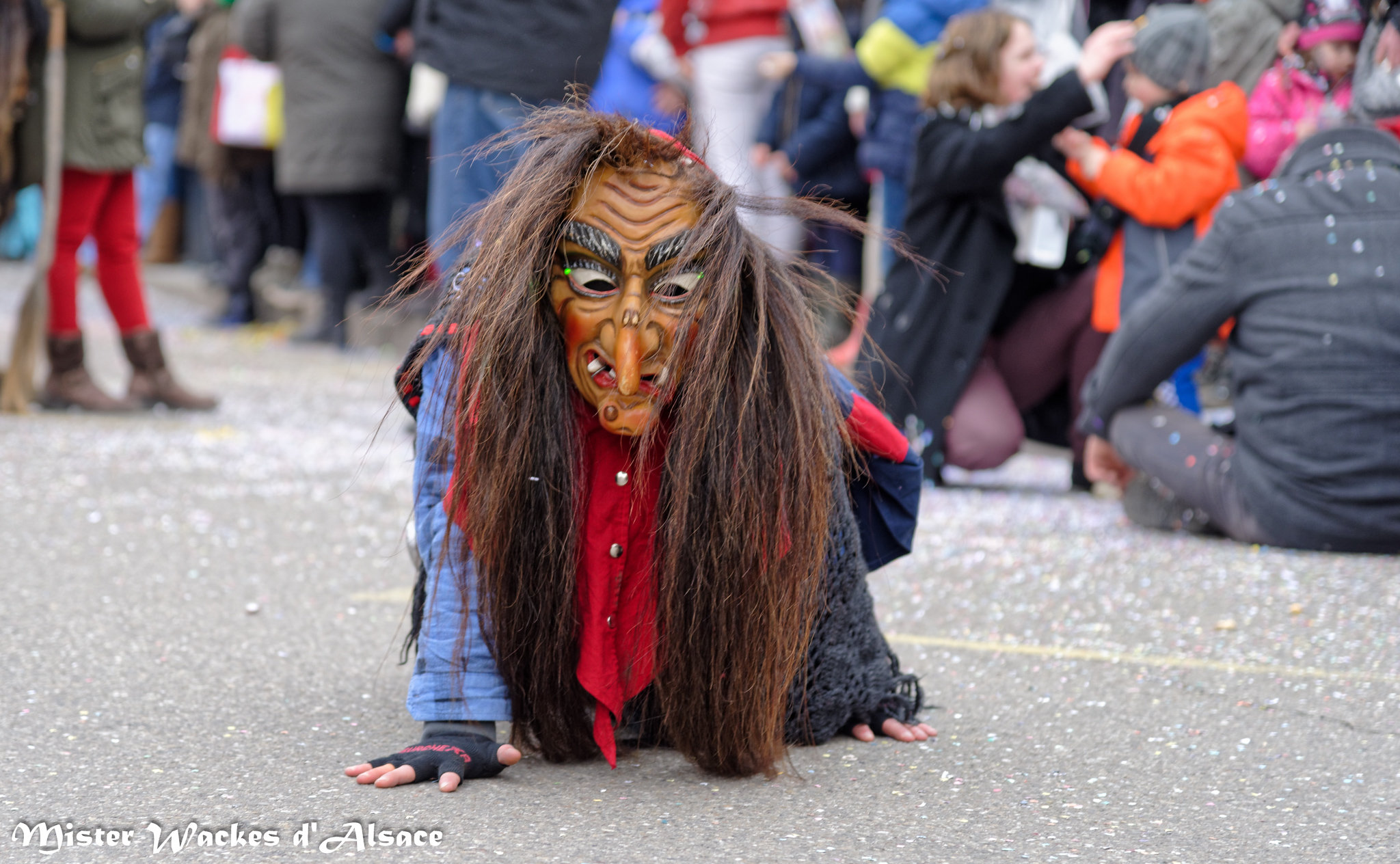 Carnaval de Sélestat 2015 et les soricères d'Allemagne les Burghexa Dusslingen - Narrenzunft Jettenburg