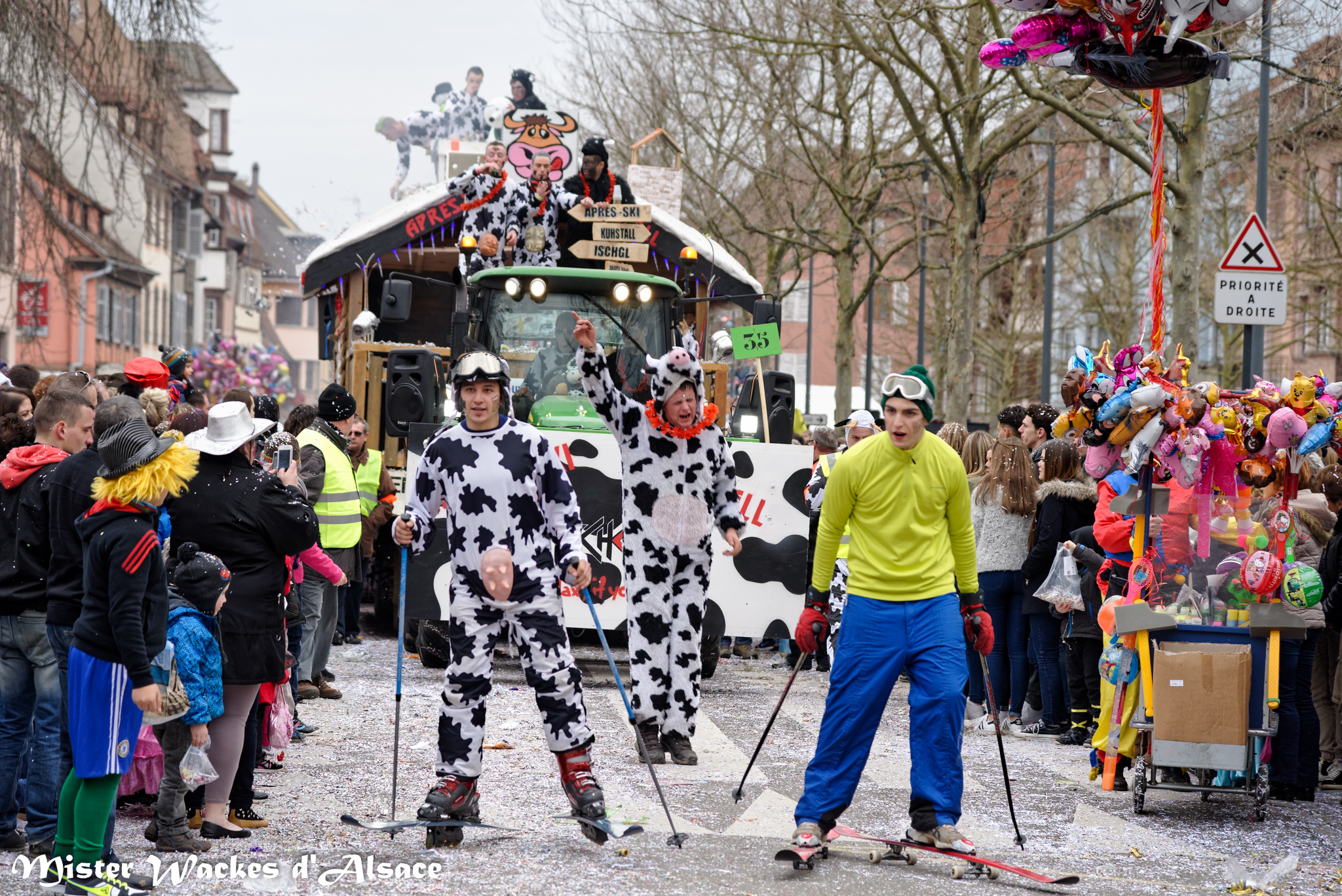 Carnaval des Machores 2015 avec le char Kuhstall de Sélestat