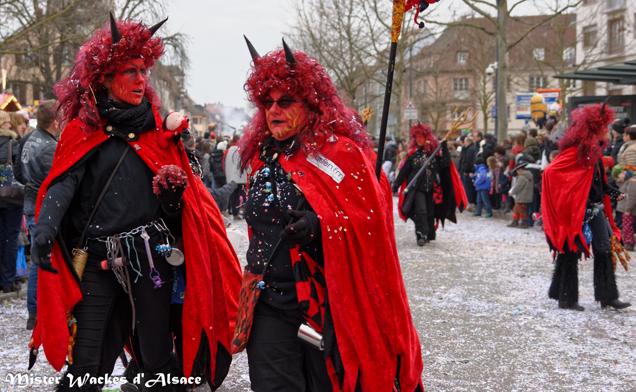 Carnaval des Machores 2015 avec le groupe Biengener Flammenteufel du Bad Krozingen