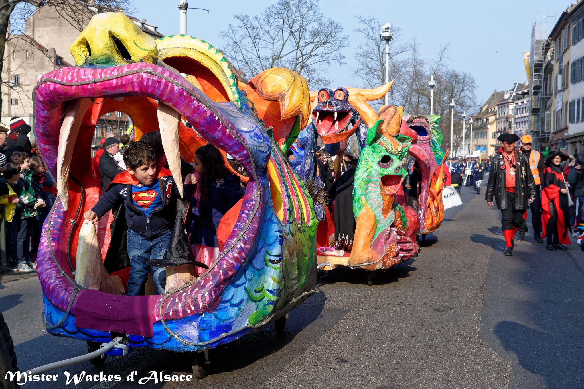 Carnaval de Strasbourg 2015 avec les chariots des Apprentis Sorciers