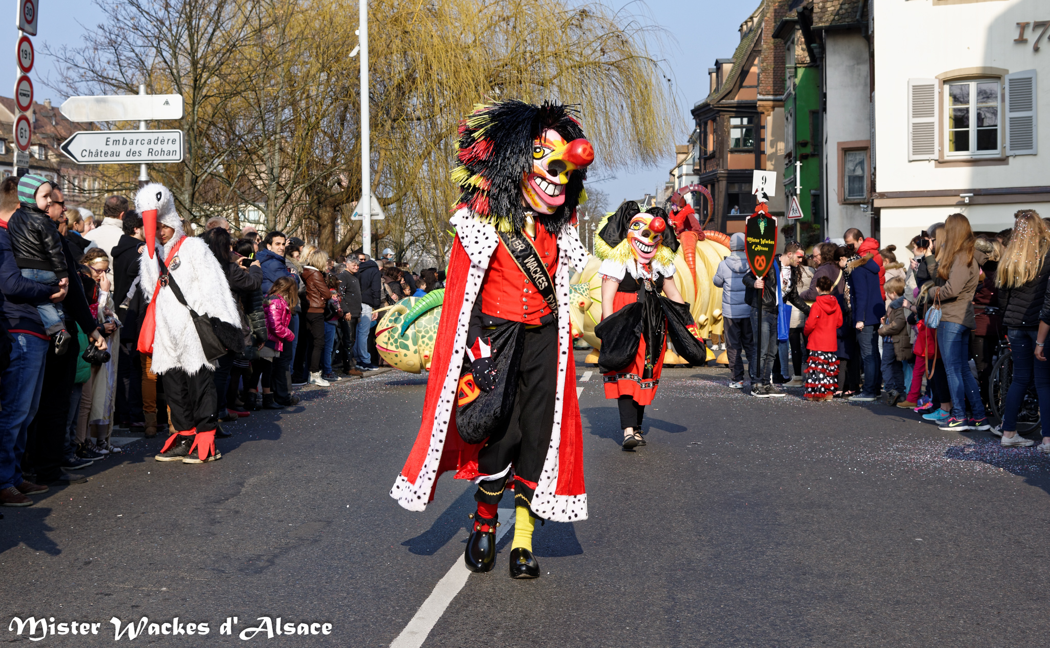 Carnaval de Strasbourg 2015 avec notre gentil garnement Mister Wackes d'Alsace
