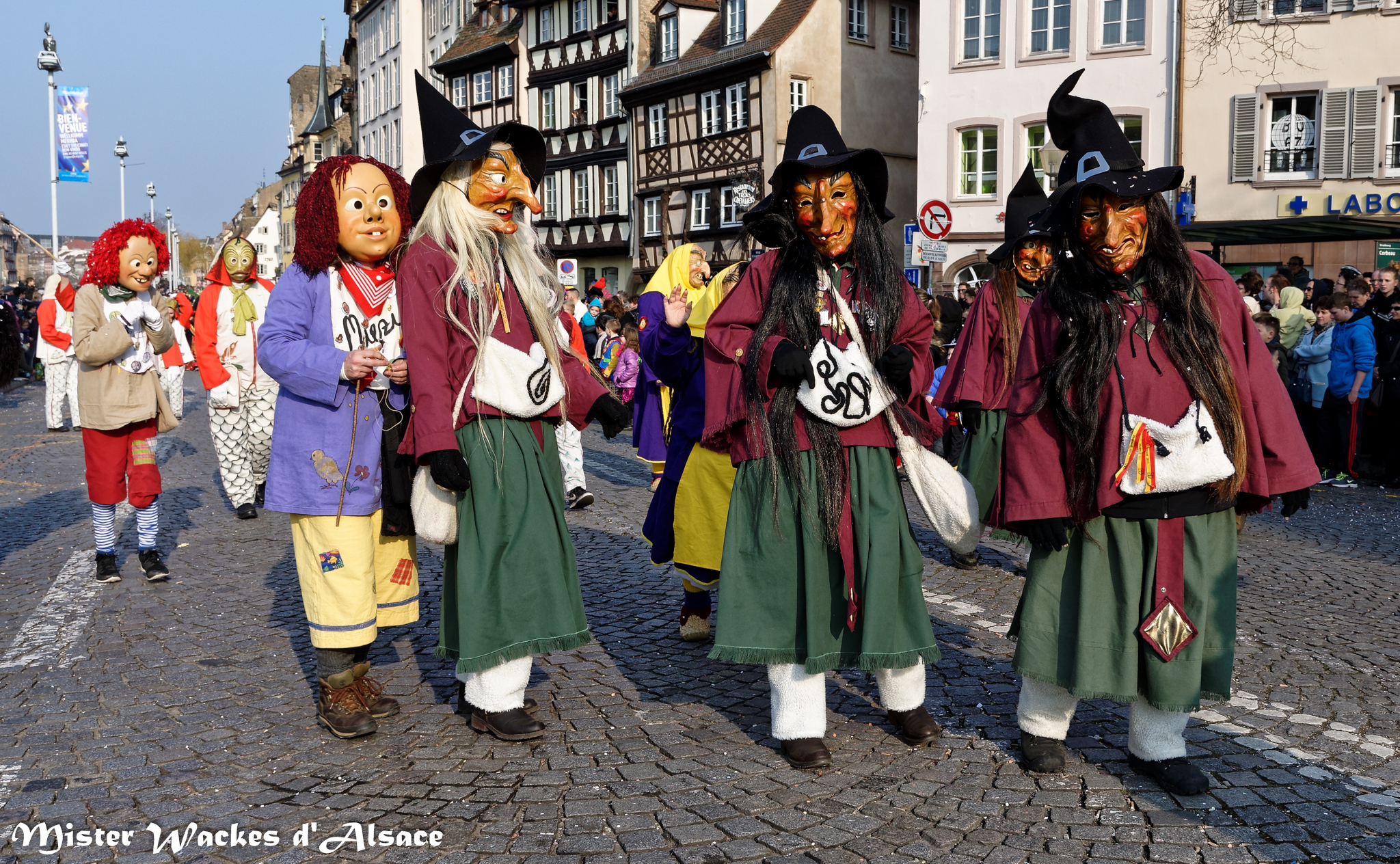 Carnaval de Strasbourg 2015 et les Konstanzer Maskenvielfalt, les Konstanzer Frichtle, les Ulmisriedhexen et les Konstanzer Seewölfe