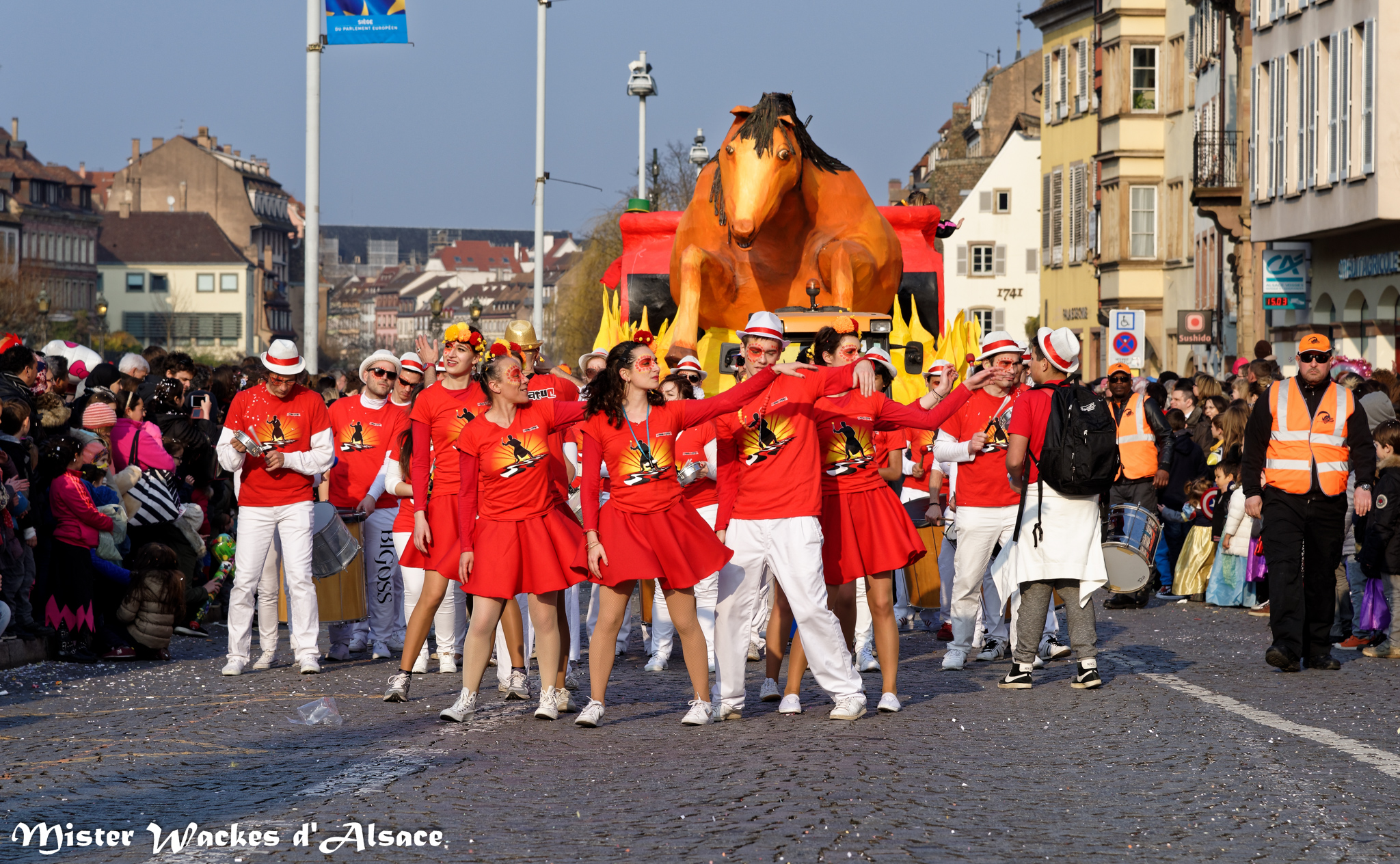 Carnaval de Strasbourg 2015 avec la fabuleuse troupe Bombatuc de l'école de samba de Strasbourg
